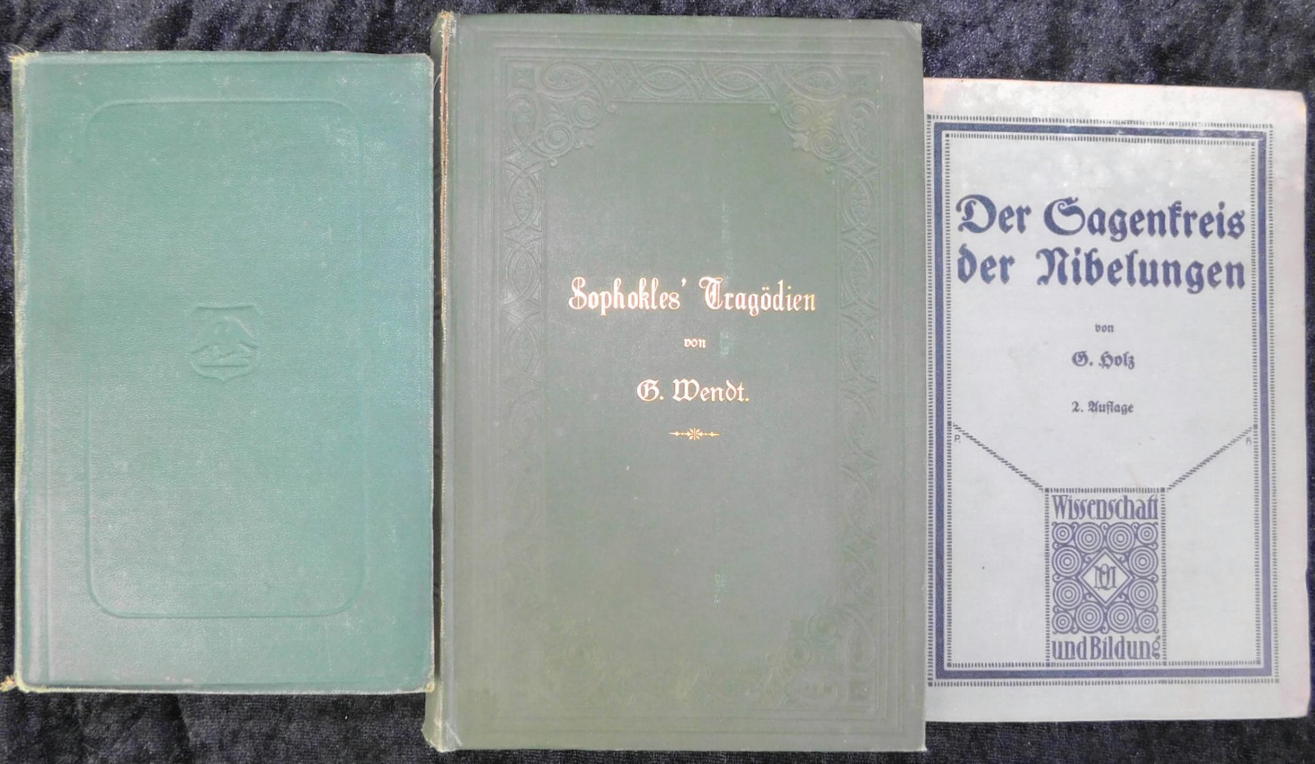 Konvolut 3 Bücher, Shakespear 1868, G. Holz 1914, Sophokles Tragödien v. B.Wendt 1884