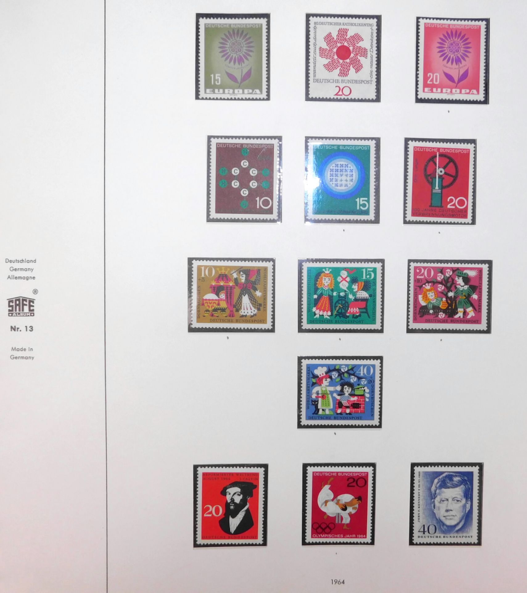 3 Briefmarken Safe- Alben, Deutschland, Nr. 13: 1955-69, Nr.213: 1970-76, Nr.2213: 1980-82,<