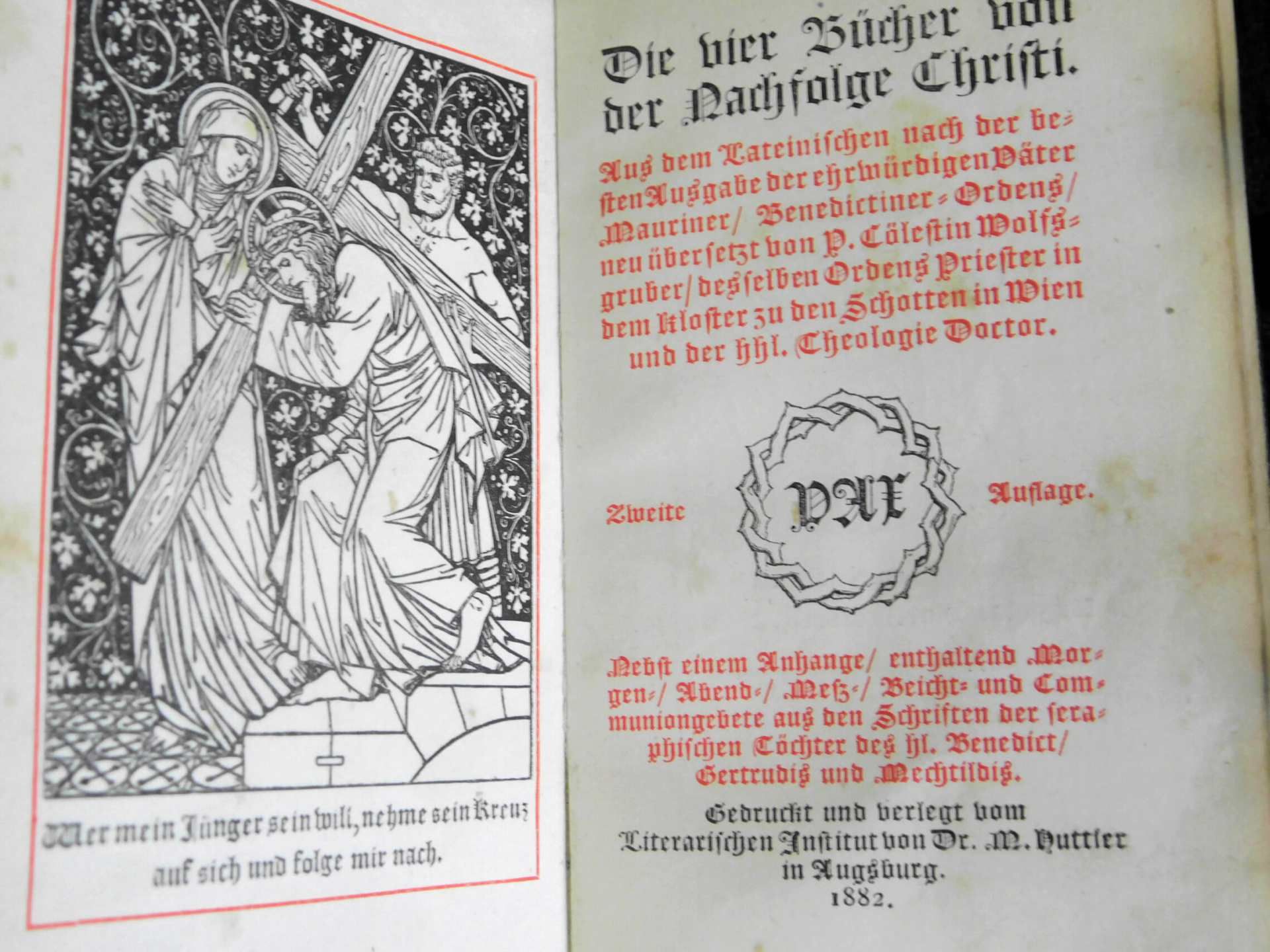 Buch "Nachfolge Christi", Druck und Verlag literarisches Institut Dr.M. Nuttier, Augsburg 1882, - Image 3 of 4