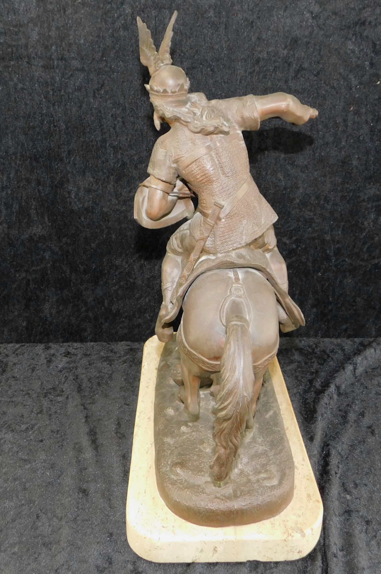 Bronze, Gallischer Krieger auf dem Pferd, Entwurf Duchoiselle, franz. Bildhauer des 19. Jhdt., 9 - Image 9 of 9