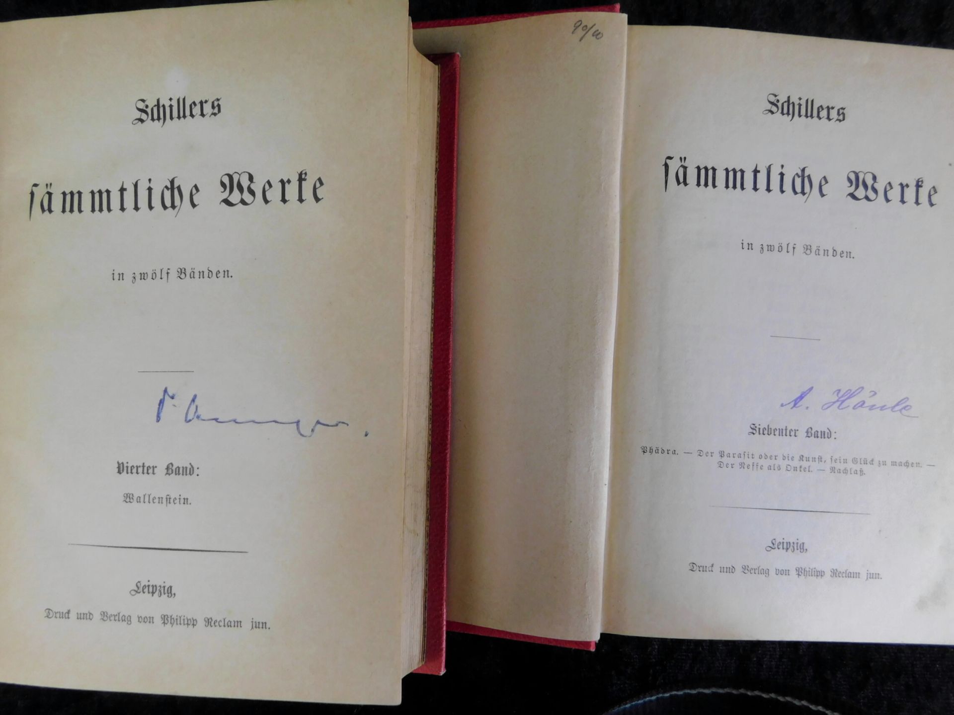 Schiller, "Schillers sämtliche Werke", alle 12 in 4 Bänden, Druck und Verlag Philipp Reclam ju - Bild 3 aus 3