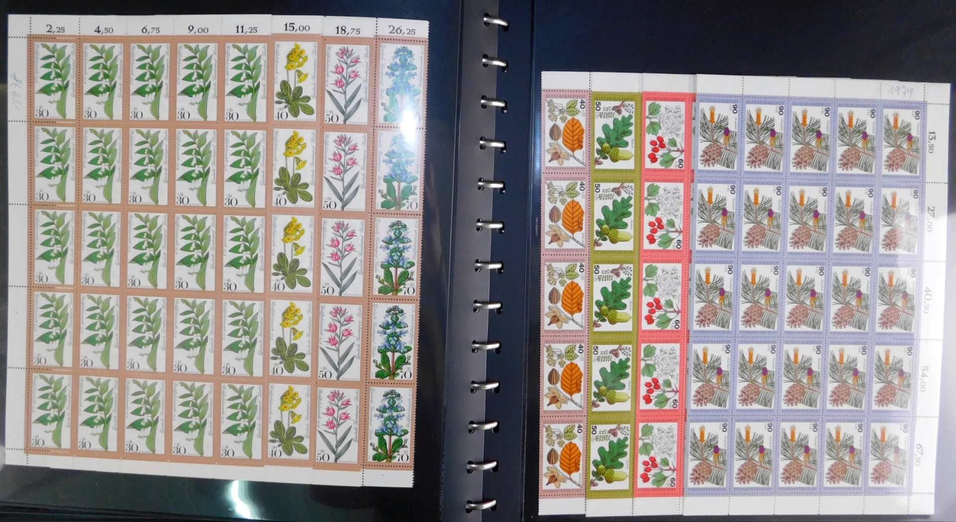 Briefmarken Safe- Album, Deutschland 1962- 1985, gemischte Blätter, postfrischGuter Z