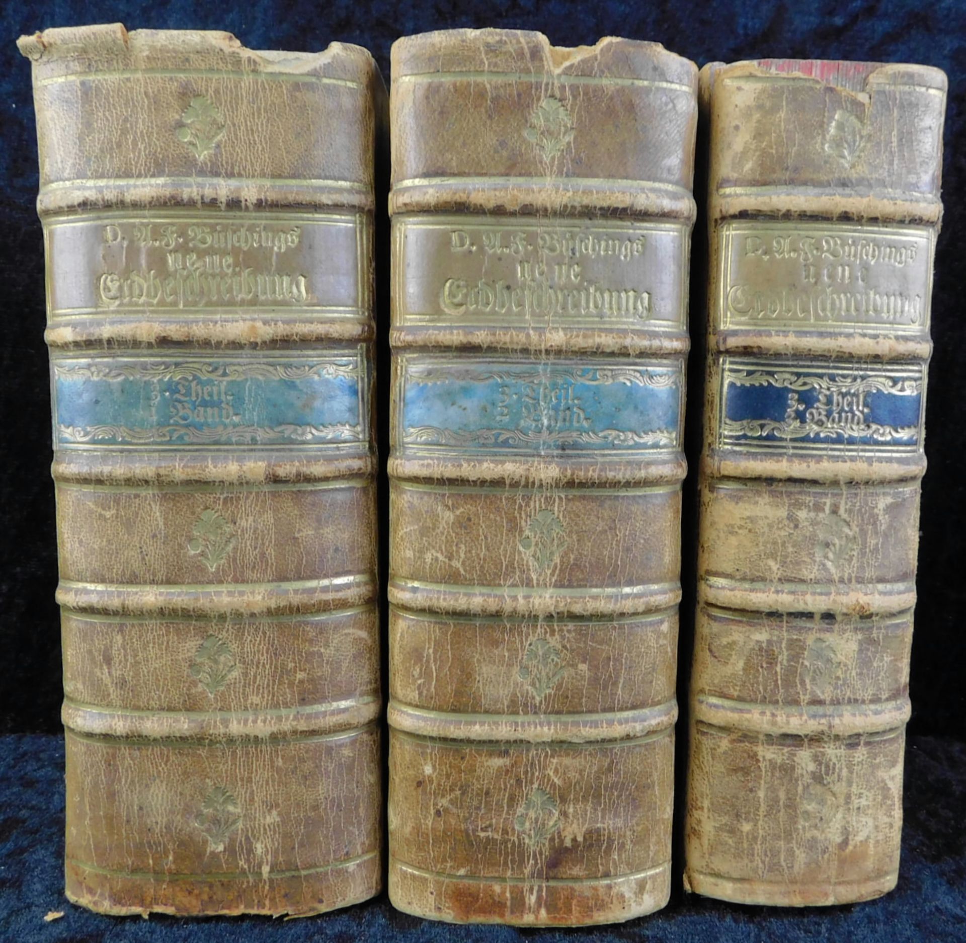 Neue Erdbeschreibung 3 Bände, Autor Anton Friderich Büsching, C.E. Bohn Verlag Hamburg, 1778