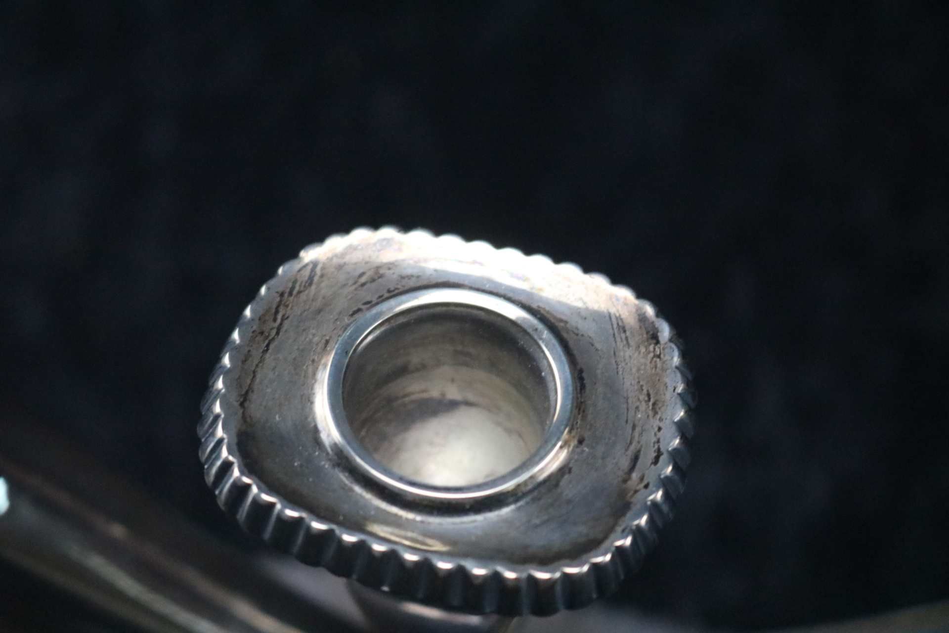 5-armiger Kerzenleuchter 925 Sterling Silber, Nieren-Stil auf ovalem Fuß, nicht gefüllt, Mitte - Bild 3 aus 6
