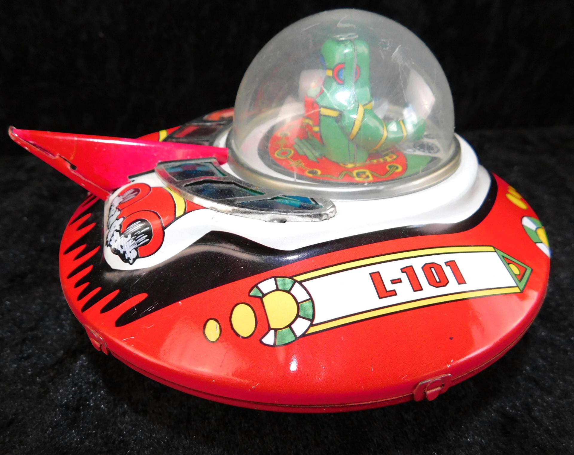 Blechspielzeug Raumschiff Commander Space Patrol, L-101 von Tin Treasures, 1950er Jahre<br