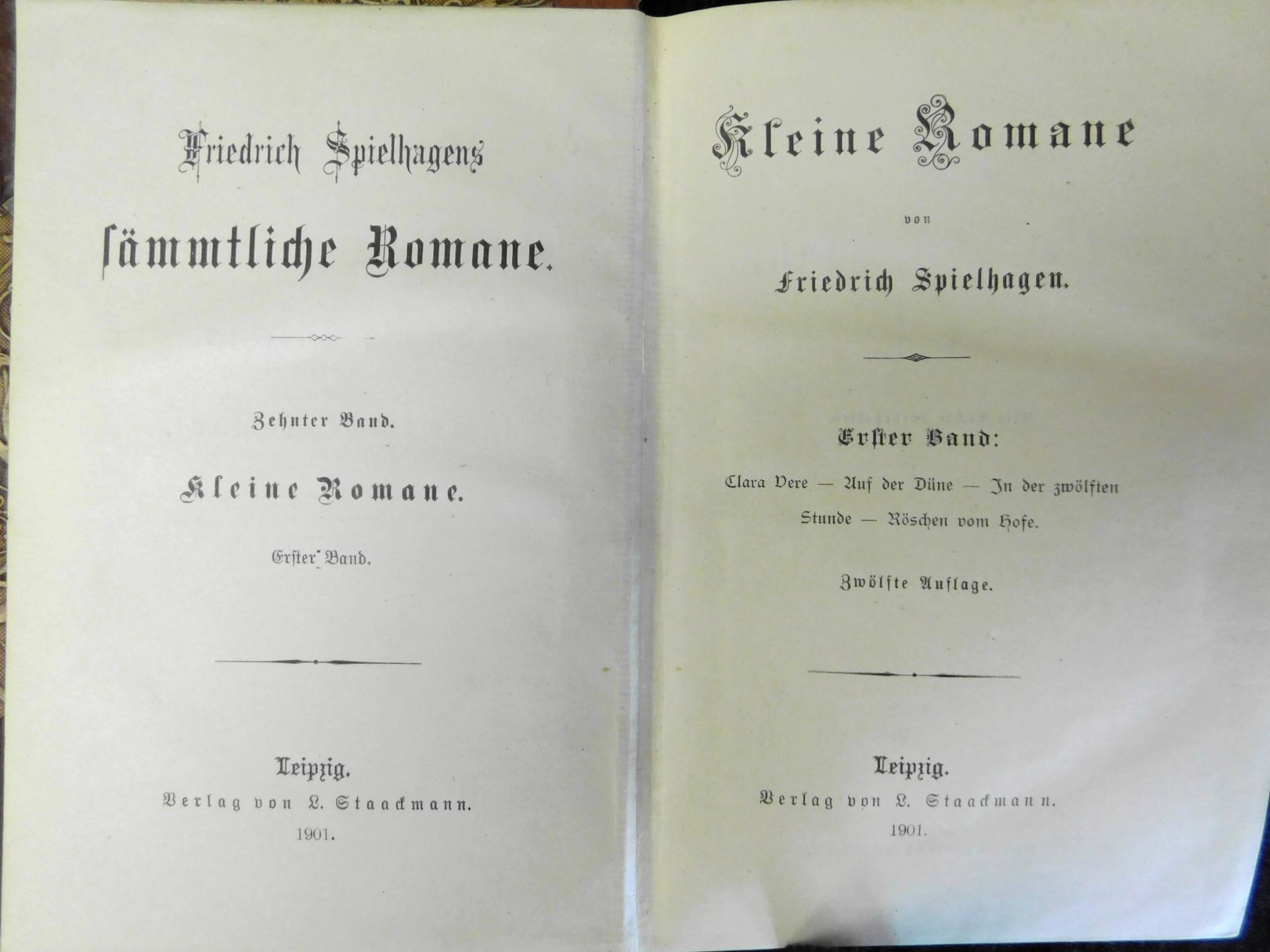 Friedrich Spielhagens sämtl. Romane, 20 Bände, Verlag v. L. Staakmann, Leipzig 1901 - Bild 2 aus 3