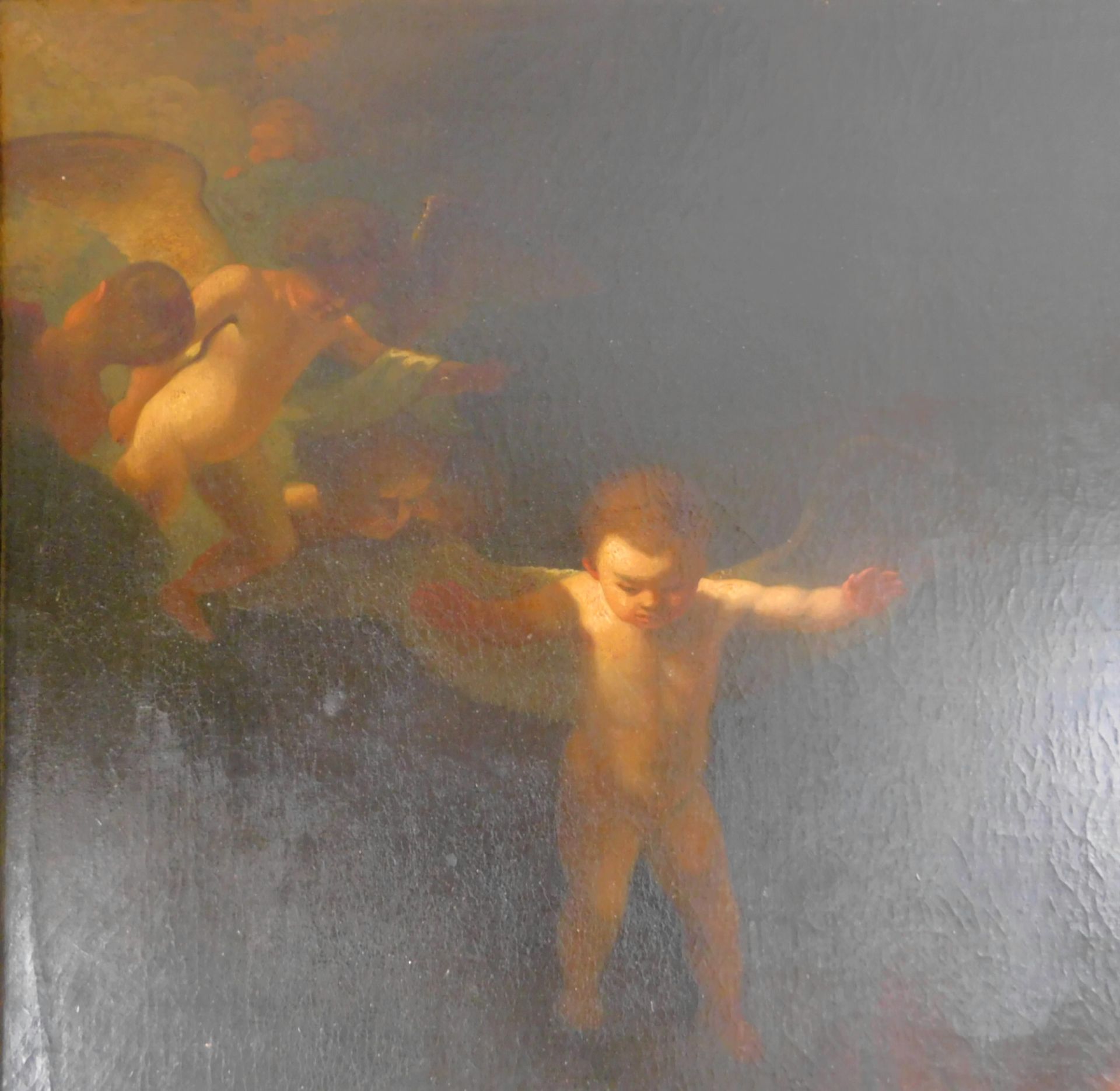 Kopie nach Rembrandt von 1887, "Die Heilige Familie mit den Engeln" Öl/Leinw., 140 x 118 cm m.R. - Image 4 of 7