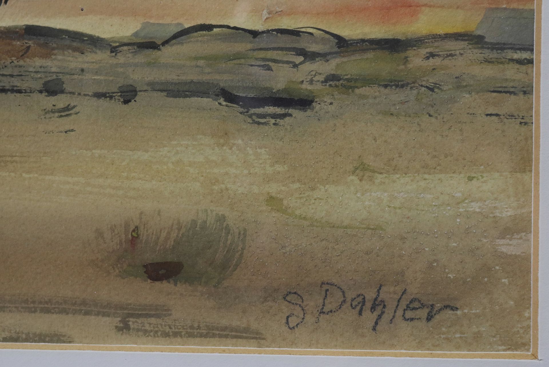 Gustav Dahler (1906-1977) Aquarell "Mediterrane Landschaft", sign. "G. Dahler" - Bild 3 aus 4