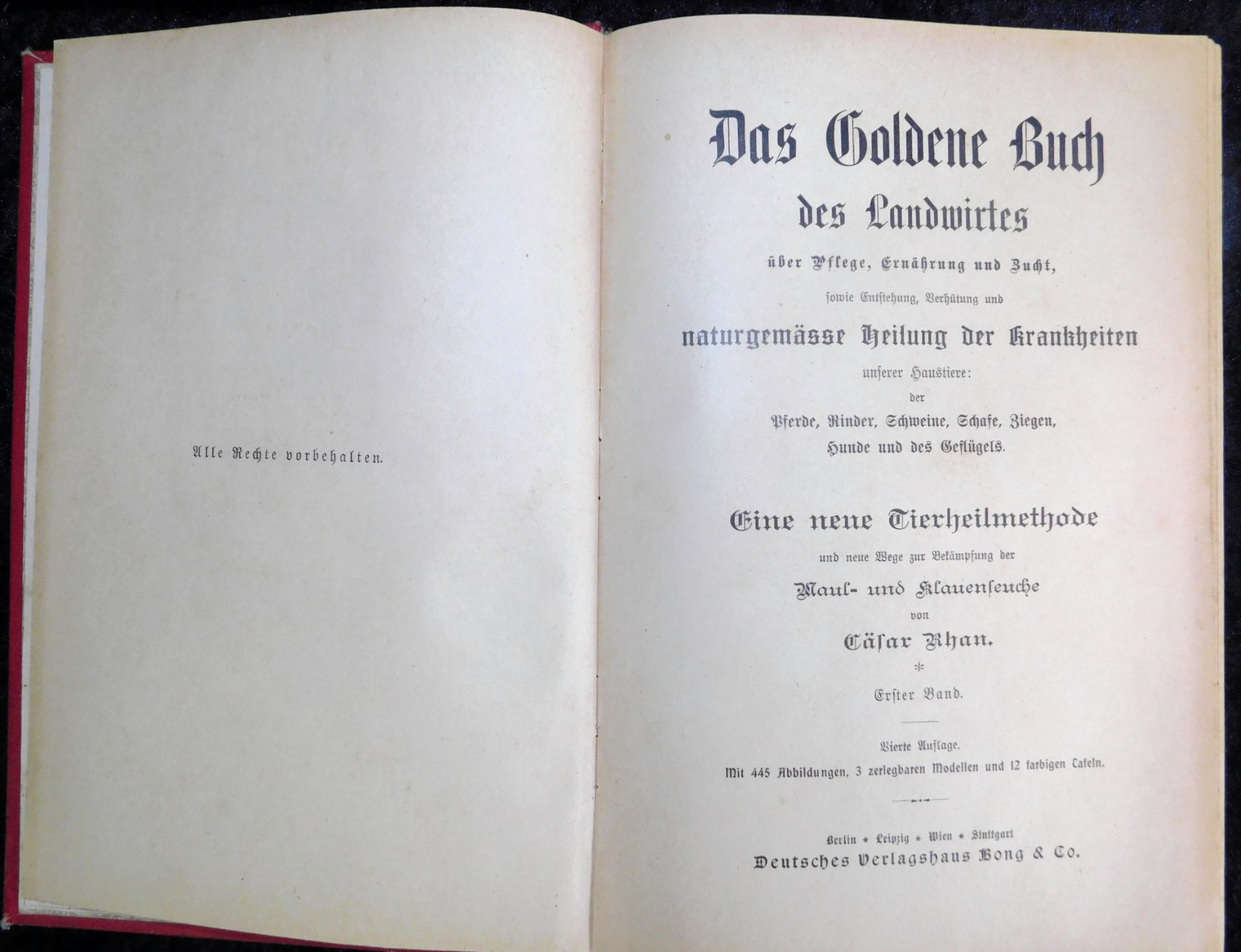 Das Goldene Buch des Landwirtes, Cäsar Rhan, 2 Bände, Deutsches Verlagshaus Bong & Co., Berlin, 1897 - Image 3 of 5