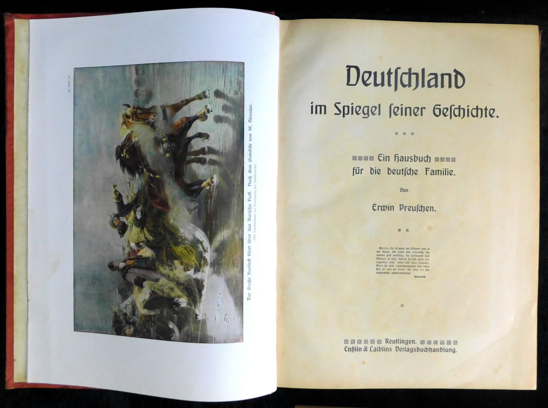 Deutschland im Spiegel seiner Geschichte, Erwin Preuschen, 1920, Enßlin&Laiblins, Reutlingen - Image 2 of 3