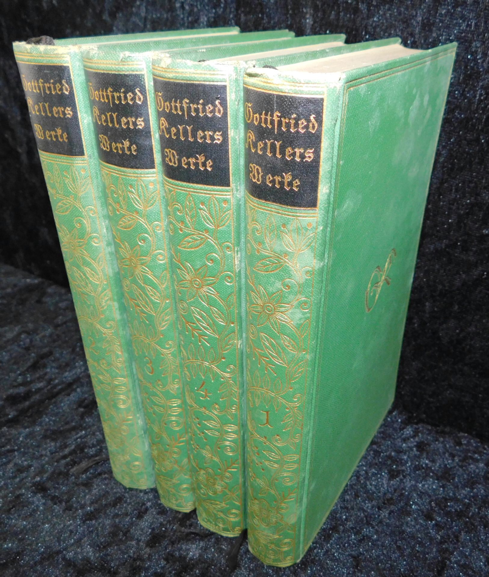 4 Bände Gottfried Kellers Werke, Insel-Verlag, Leipzig 1923