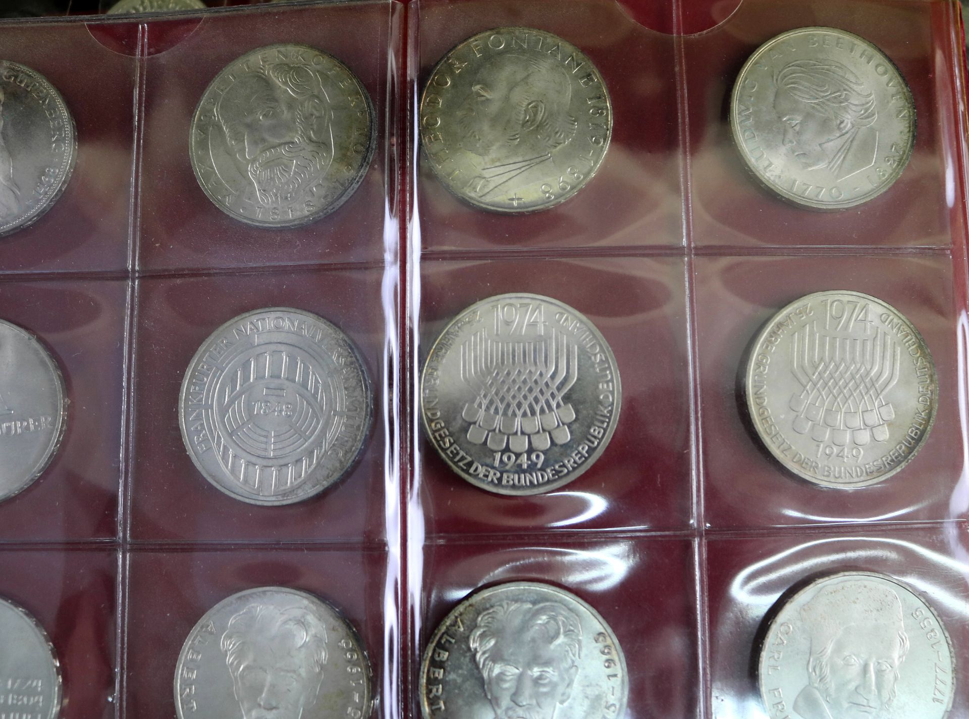 Konvolut Silbermünzen, ca. 130 Stk., deutsches und internationales Silbergeld, Sammelmünzen, 19./20. - Image 4 of 7