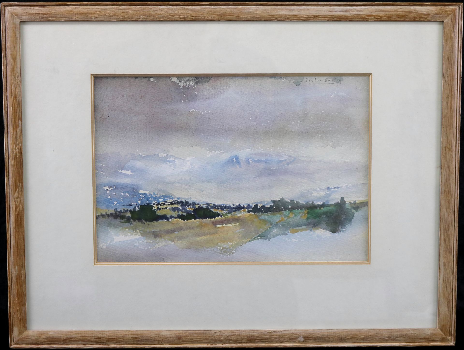 Pietro Sarto (*1930 Chiasso), "Paysage", Aquarell/Papier, sign., 19,2 x 28 cm