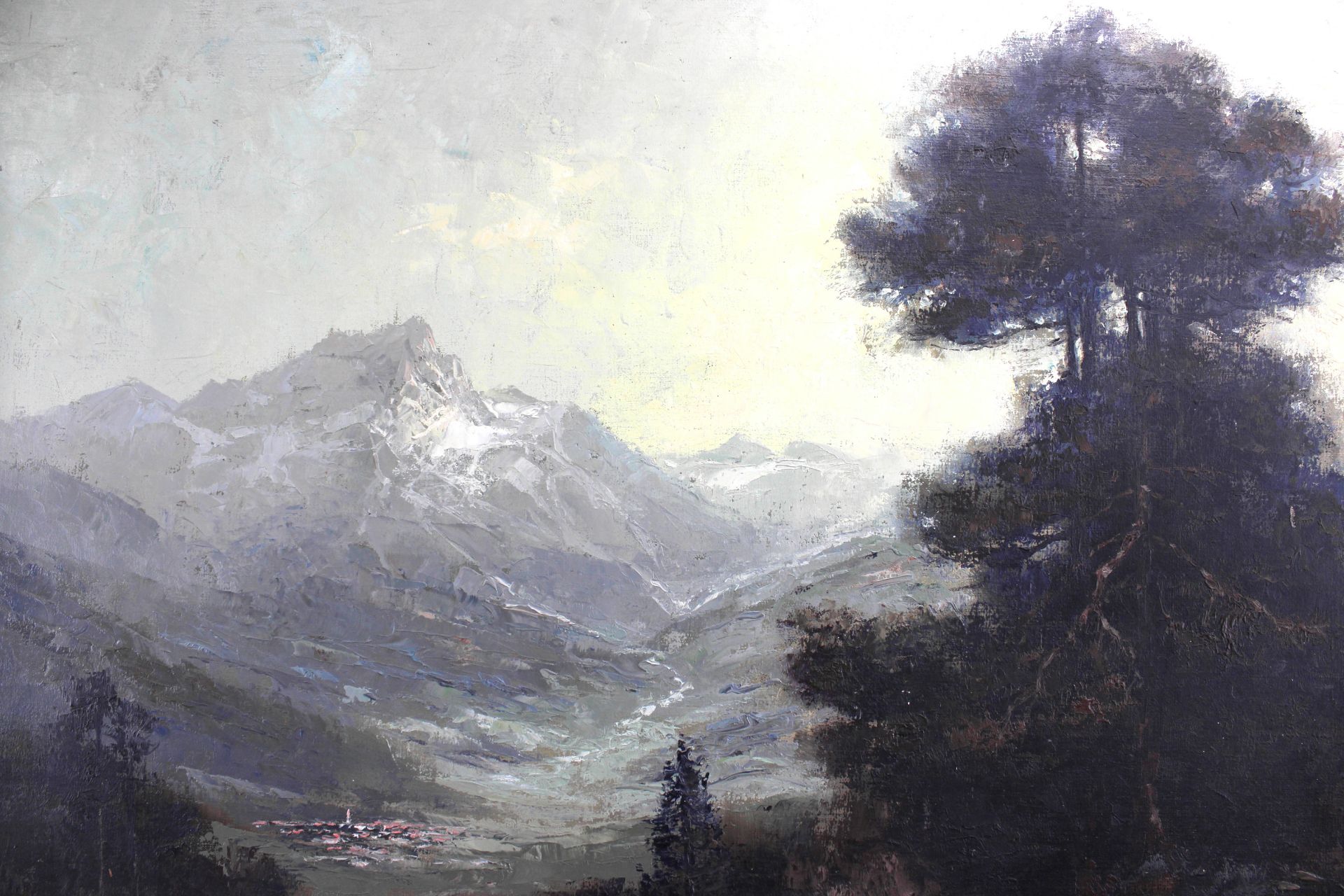 G. Lehnhoff *1920 Wien "Alpenlandschaft" Öl/Leinwand, signiert, 70 x 80 cm, R. - Image 4 of 5