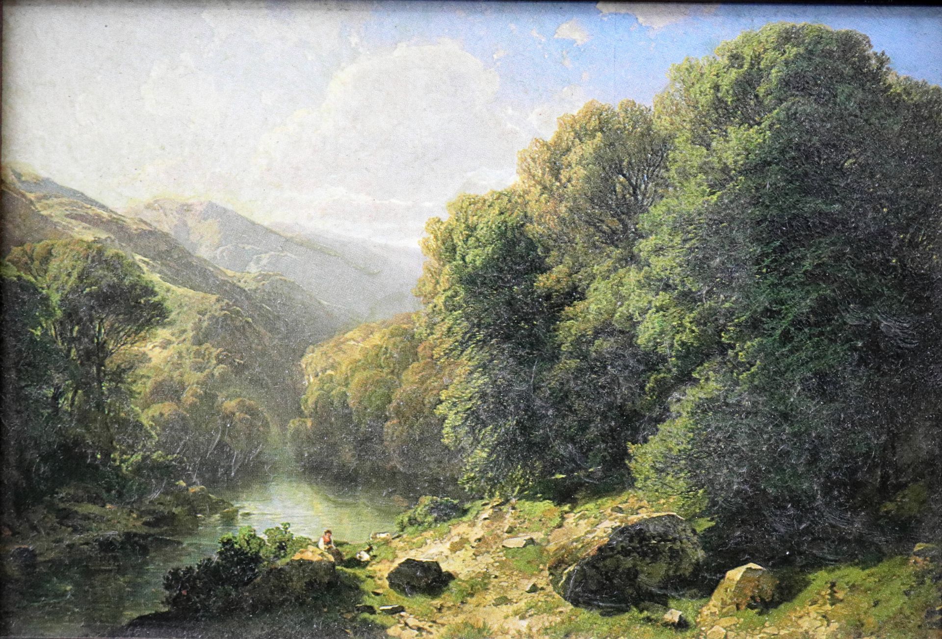 Kopie nach Alexandre Calame (*1810 Vevey - 1864 Menton), "Landschaft im Haslital mit Aaresschlucht", - Image 2 of 2