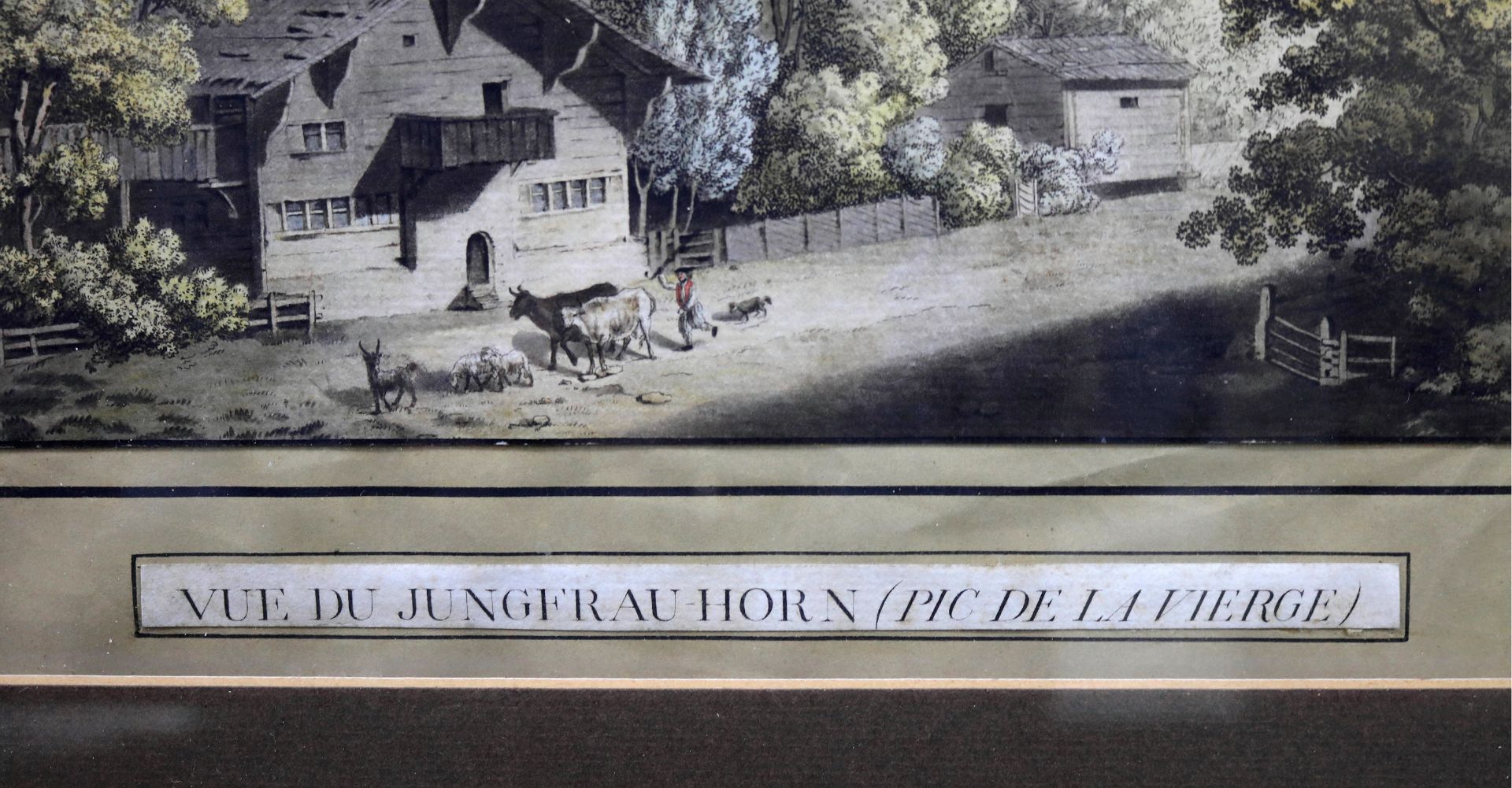 Kufperstich Johann Ludwig Aberli (*1723 Winterthur - 1786 Bern), "Vue du Jungfrau Horn", um 1770, 34 - Image 3 of 6
