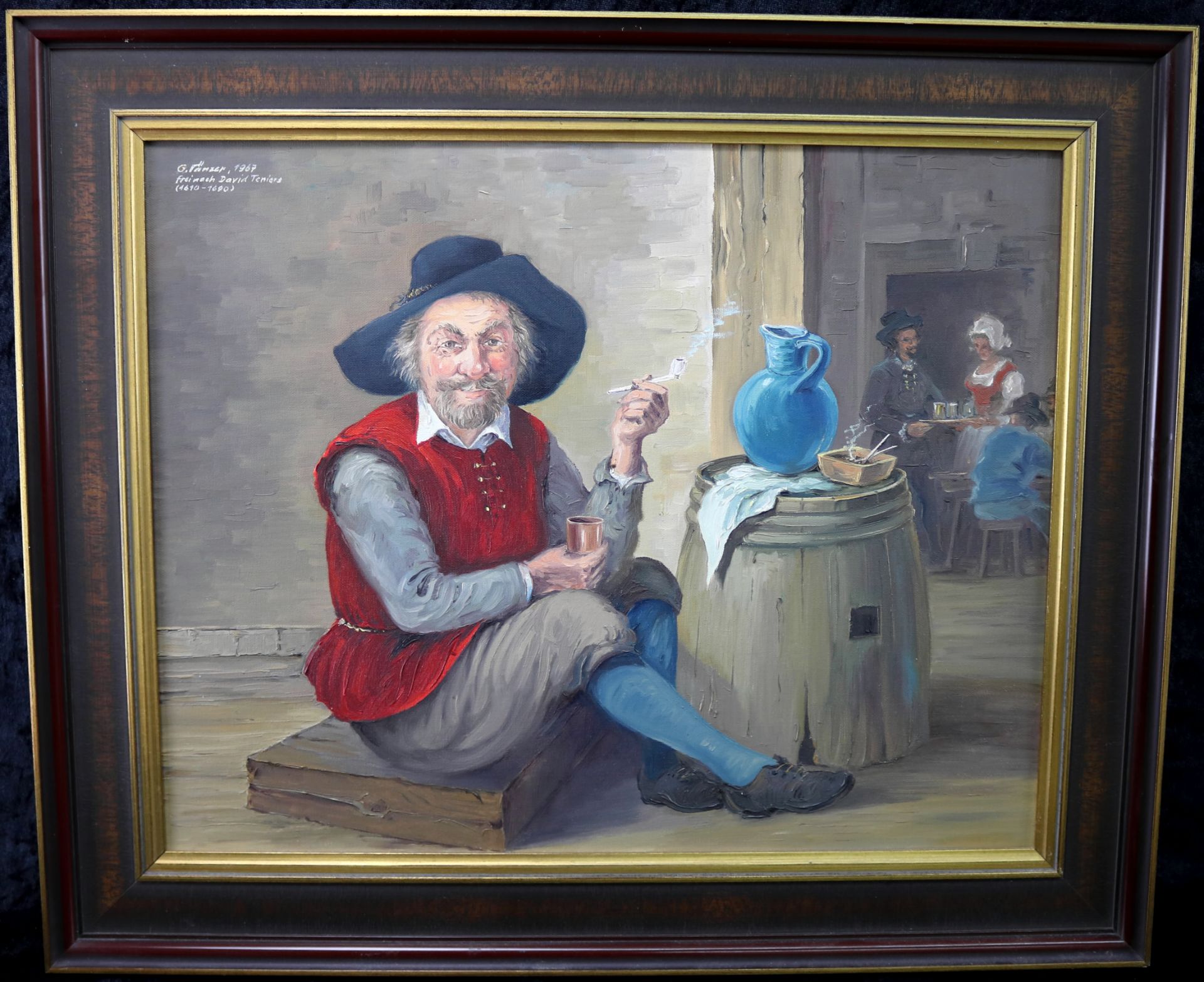 4 tlg.Konvolut, Kopien Ölgemälde nach David Teniers, Julius Paul Junghanns, G. Neswadba - Image 2 of 8