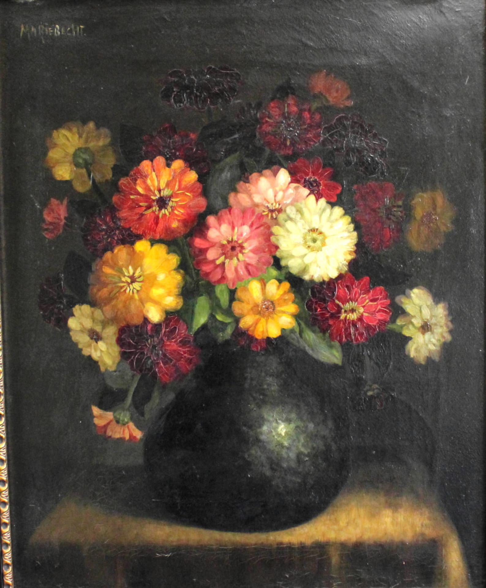 Maria Johanna Wilhelmina Becht (*1881-1953) "Blumen Stillleben" Öl/Leinw., sign., 47 x 38 cm