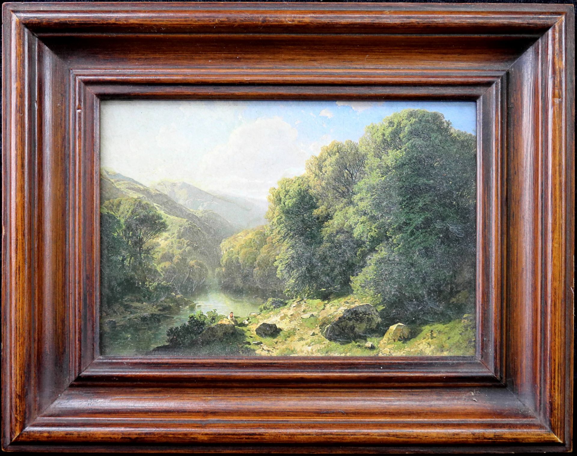 Kopie nach Alexandre Calame (*1810 Vevey - 1864 Menton), "Landschaft im Haslital mit Aaresschlucht",