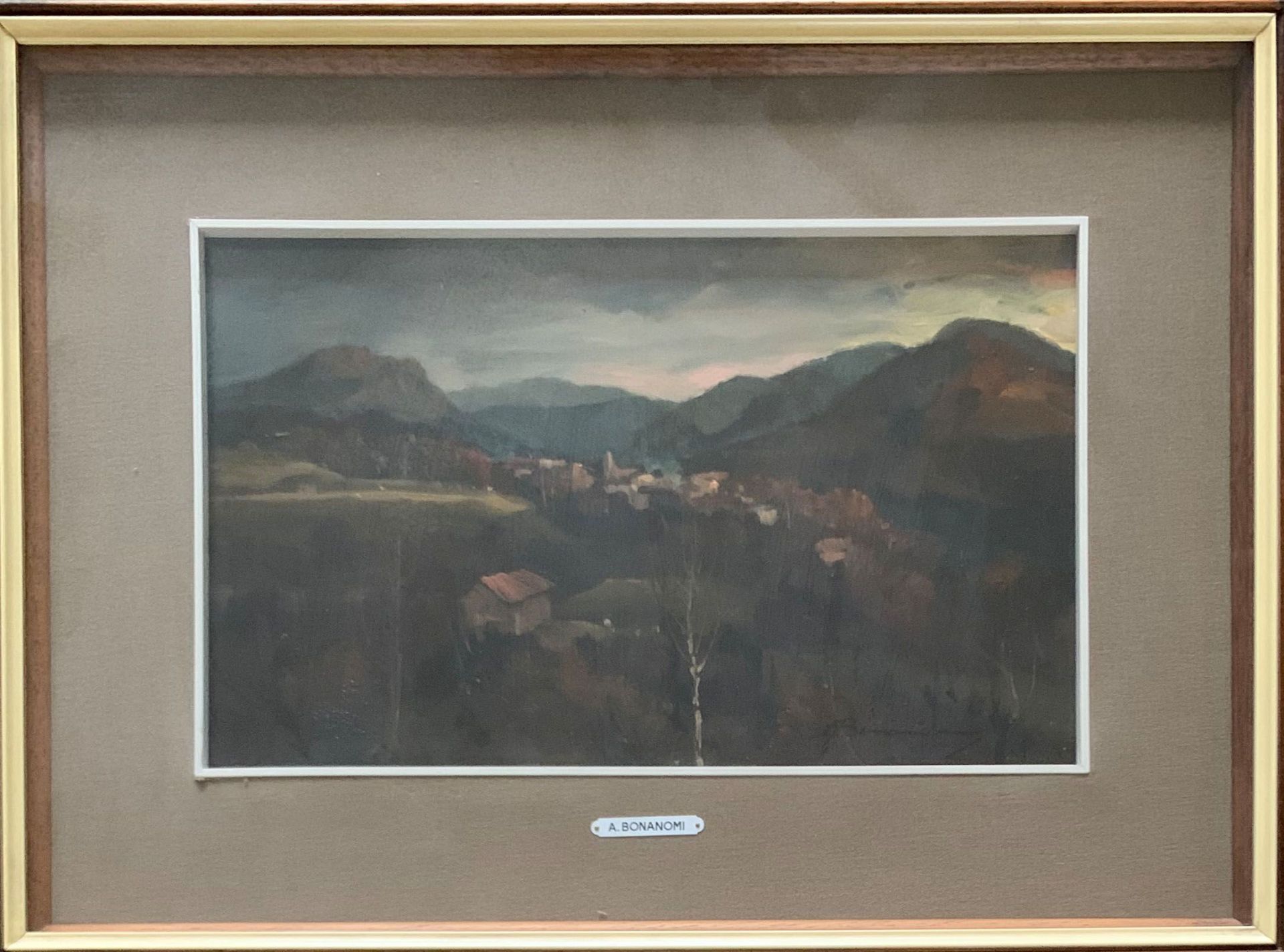 Arturo Bonanomi (1920-2010), zwei Ansichten italienischer Dörfer in den Bergen, sign., Öl je 24 x 38 - Bild 2 aus 5