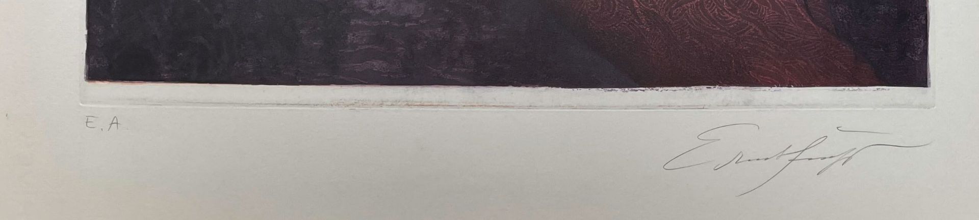 Ernst Fuchs (1930 - 2015 Wien), Im Bett oder Die große Nana, 1972, Farbaquatintaradierung, 66 x 50,5 - Bild 3 aus 3