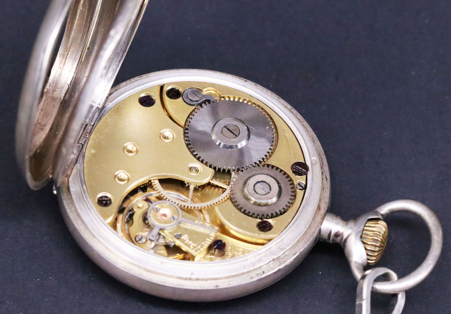 Omega, Herrentaschenuhr, um 1900, 800er Silber, Zifferblatt mit römischen Zahlen und kleiner - Image 2 of 4