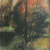 Charles Gustav Stoskopf (Straßburg 1907-2004 Paris) "La Forêt- Der Wald": dunkle Laubbäume mit inten