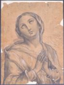 Unbekannter Künstler, Frankreich oder Italien, 18. Jh. Akademische Studie einer betenden Frau, wohl 