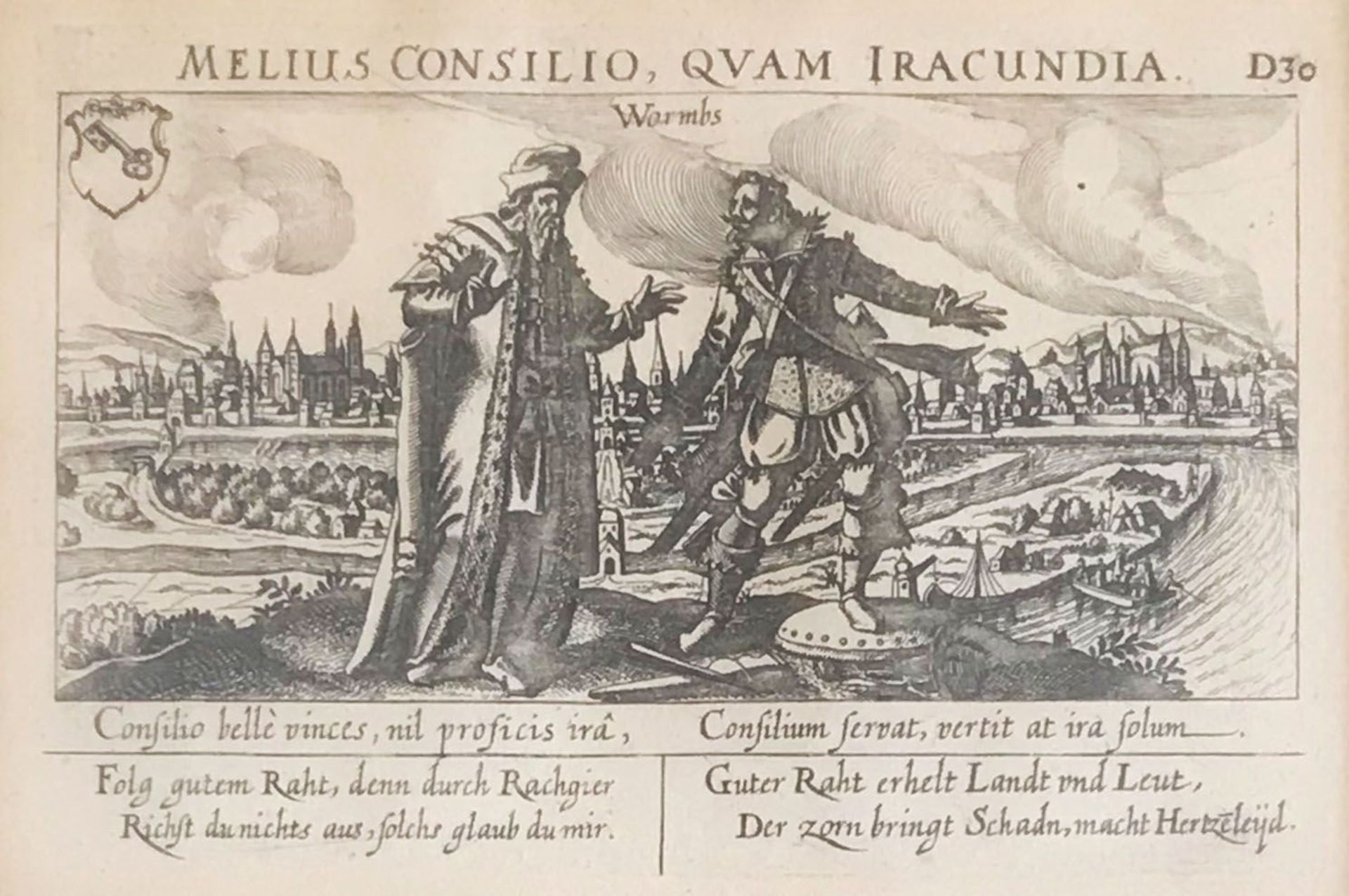 Zwei Kupferstiche aus "Meisners Schatzkästlein" (1. Auflage 1623-31, weitere Auflagen bis 1700), Sta - Bild 3 aus 3