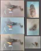 Bruno Bruni, insg. 6 Lithographien. 3 x Darstellung "Sola": weiblicher Akt in drei Farbgebungen (bei