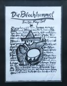 Günter Grass (1927 - 2015), Die Blechtrommel, Original-Lithographie auf Römerturm-Bütten, handsignie