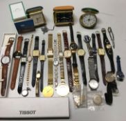 Großes Uhrenkonvolut mit ca. 20 Armbanduhren, für Uhrenfreaks: Tissot in Originalbox, In Time, Quart