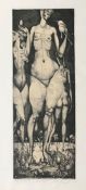 Ernst Fuchs (1930 - 2015 Wien), Maibild, 1949, Radierung, 73 x 27 cm bzw. 95 x 52 cm, nummeriert VII