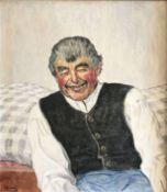 Ferdinand Spiegel (1879-1950), Tiroler Bauer: Halbfigurenportrait eines älteren, lachenden Mannes, d