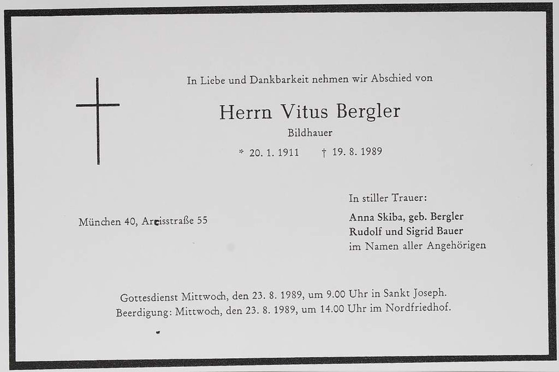 Heilige mit den Attributen Buch und Schaf. Holzschnitzer Vitus Bergler, 1911 - 1989 München. H - Image 6 of 6