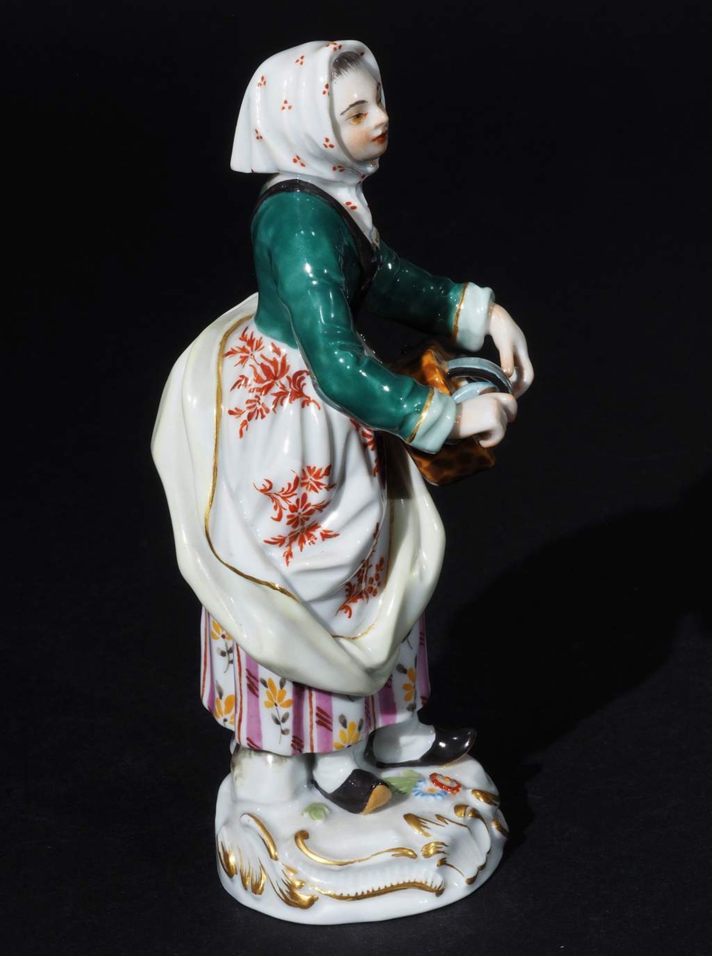 Pariser Ausrufer "Mädchen mit Leier". MEISSEN, nach 1954, 1. Wahl. Modell Nr. 60239. Modell von - Bild 5 aus 7