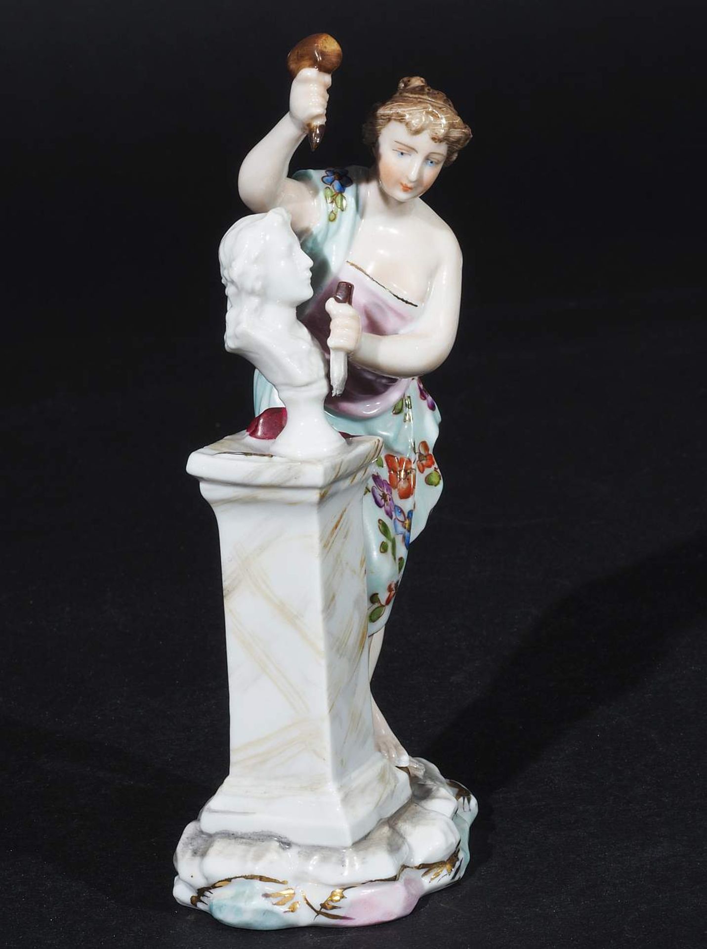 Porzellanfigur "Allegorie auf die schönen Künste". Aelteste Volkstedter Porzellanfabrik Richard - Bild 3 aus 7