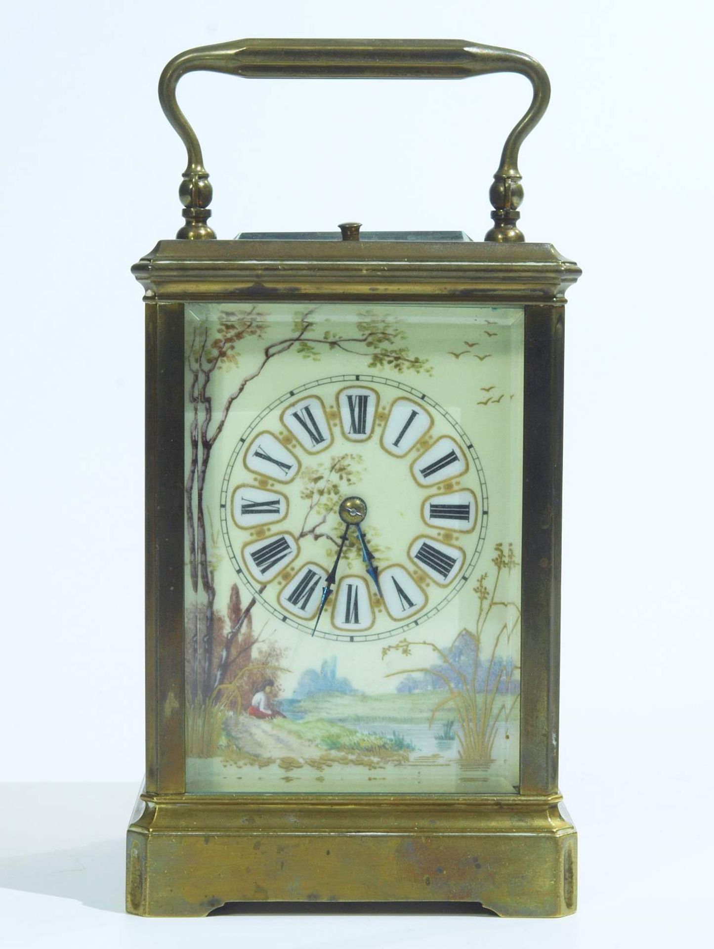 HENRI JACOT Reiseuhr. Frankreich, Paris um 1900. Sehr seltene Ausführung. Zifferblatt, Ober- und - Bild 2 aus 9