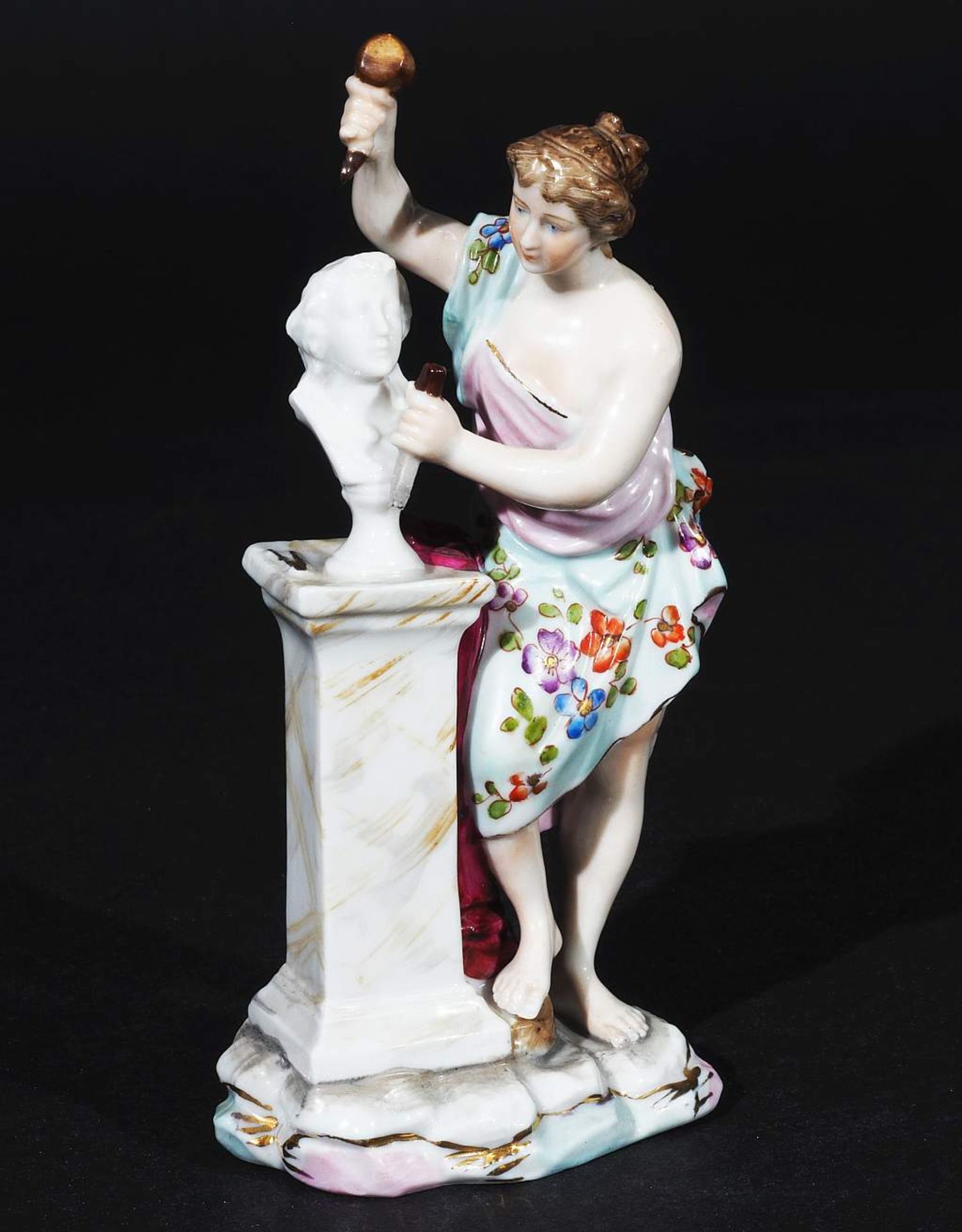 Porzellanfigur "Allegorie auf die schönen Künste". Aelteste Volkstedter Porzellanfabrik Richard - Bild 2 aus 7