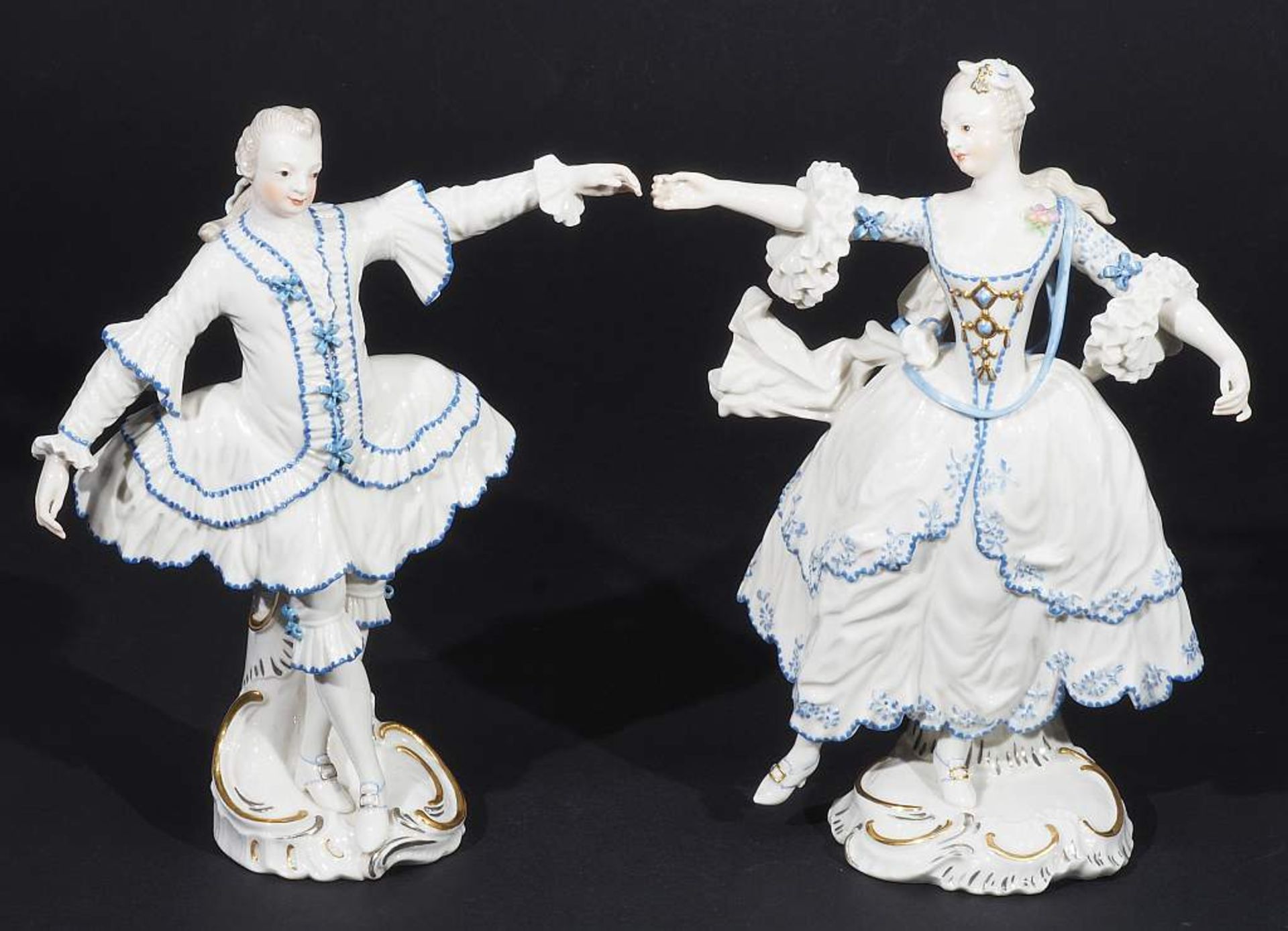 Figurengruppe Operntänzer und Tänzerin Camargo. NYMPHENBURG, 1964, Modellnummer 1212 und 1213, - Image 2 of 7