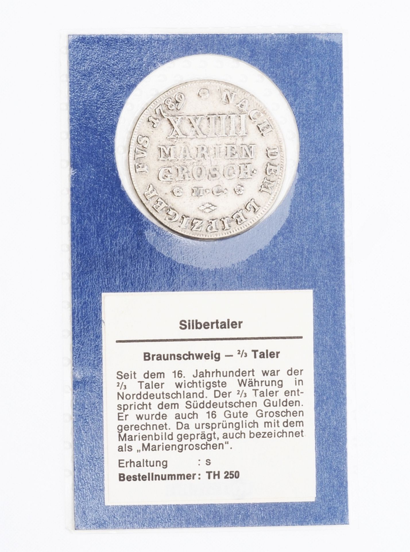 Silbertaler: 2/3 Braunschweig-Lüneburg. Karl Wilhelm Freund, 1780 - 1806. 2/3 Taler (24 Mariengr