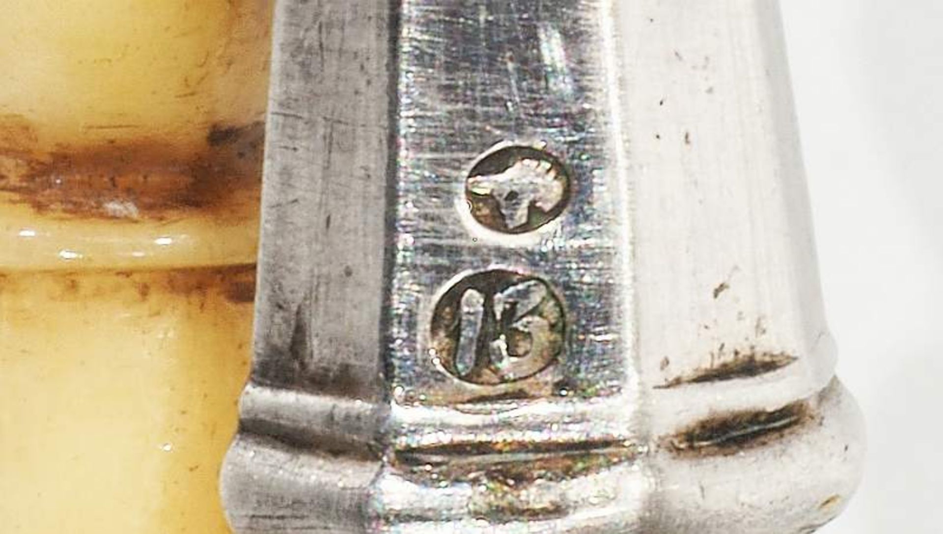 1) Biedermeier Saucenkelle, Silber 13-lötig mit Innenvergoldung, gepunzt mit österreichischen - Image 5 of 5