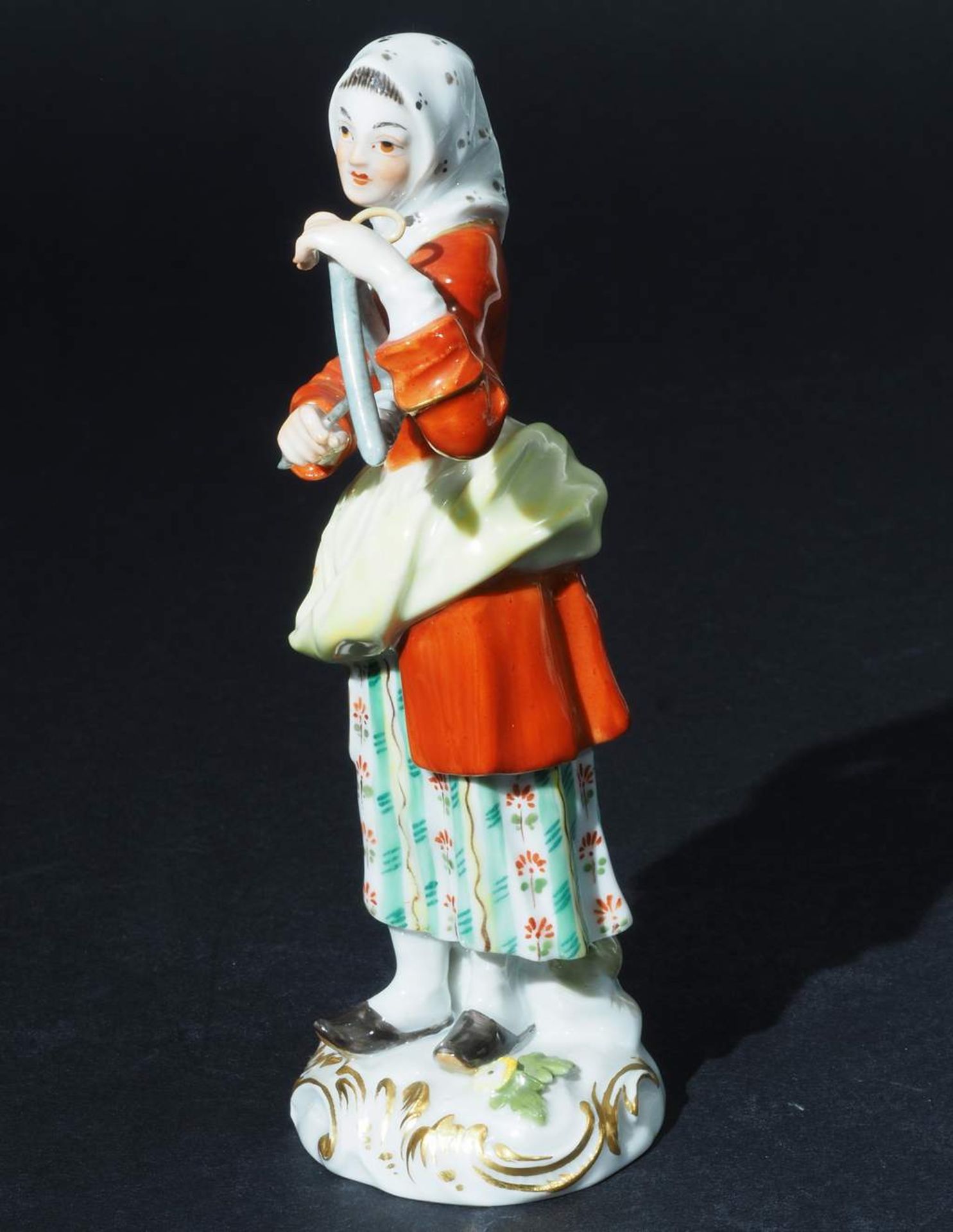 Pariser Ausrufer "Mädchen mit Triangel". MEISSEN, nach 1954, 1. Wahl. Modell Nr. 60239. Modell v - Image 5 of 7