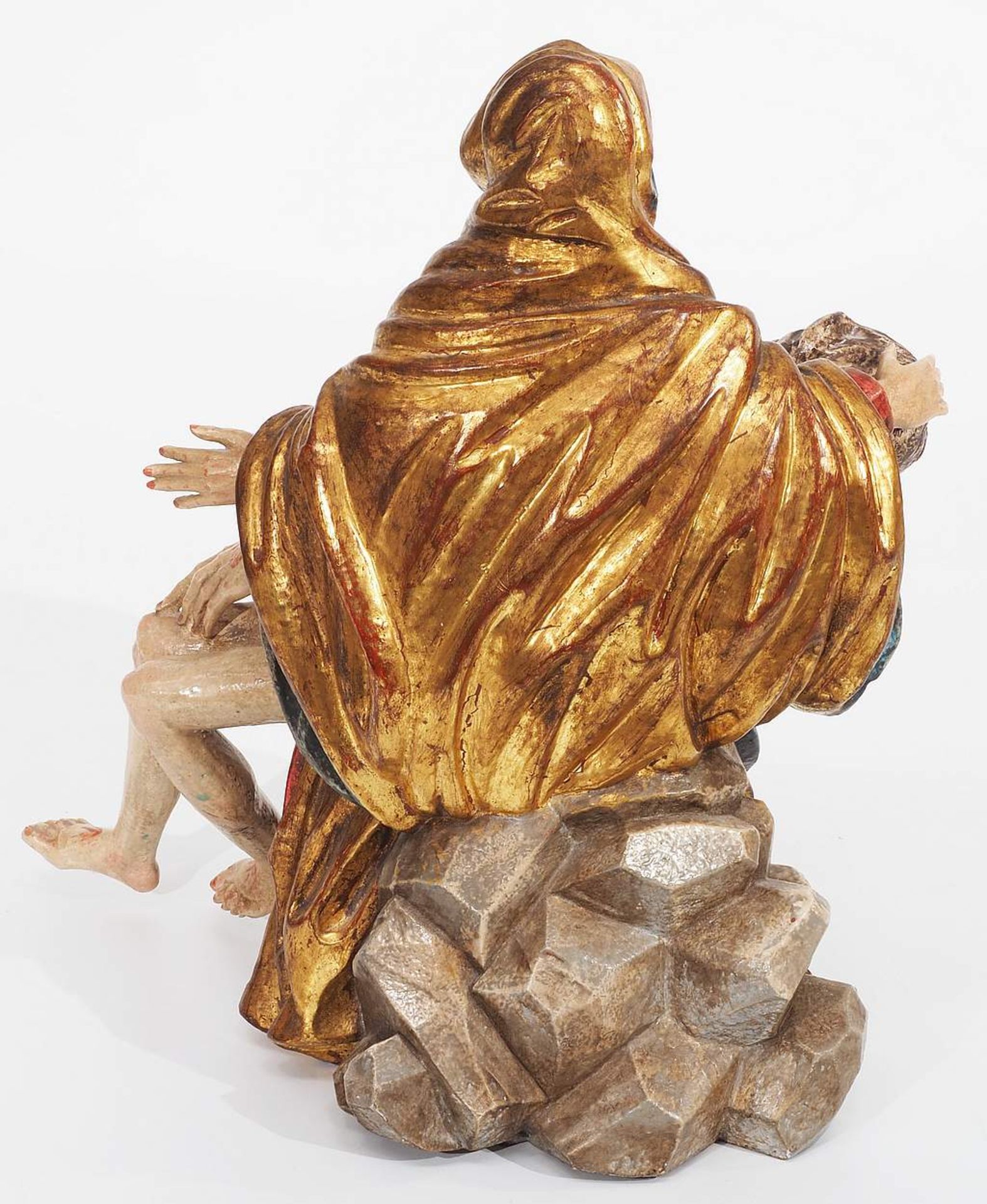 Figurengruppe Pietá. Im barocken Stil, 20. Jahrhundert. Darstellung Marias mit dem Leichnam Jesu - Image 4 of 7
