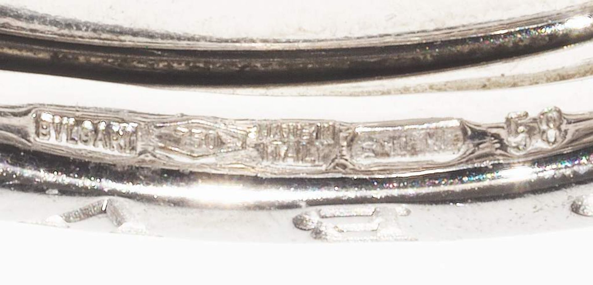 BULGARI B Zero - Damenring. 3-Band-Ring aus 750er Weißgold. Breite ca. 10 cmm, Ringgröße 58, - Image 4 of 5