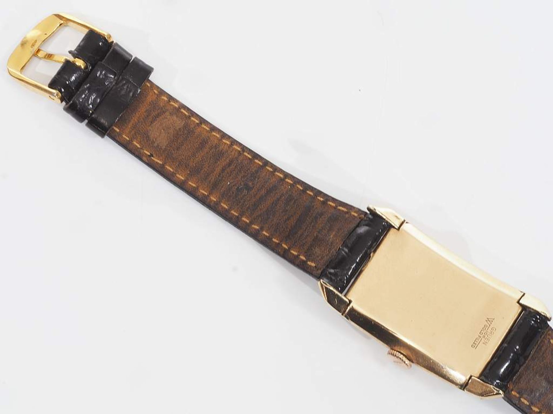 Armbanduhr (Unisex) von Gruen Curvex. "Vintage", Handaufzug, 10 K Gold filled (vergoldet). Hochre - Bild 6 aus 6