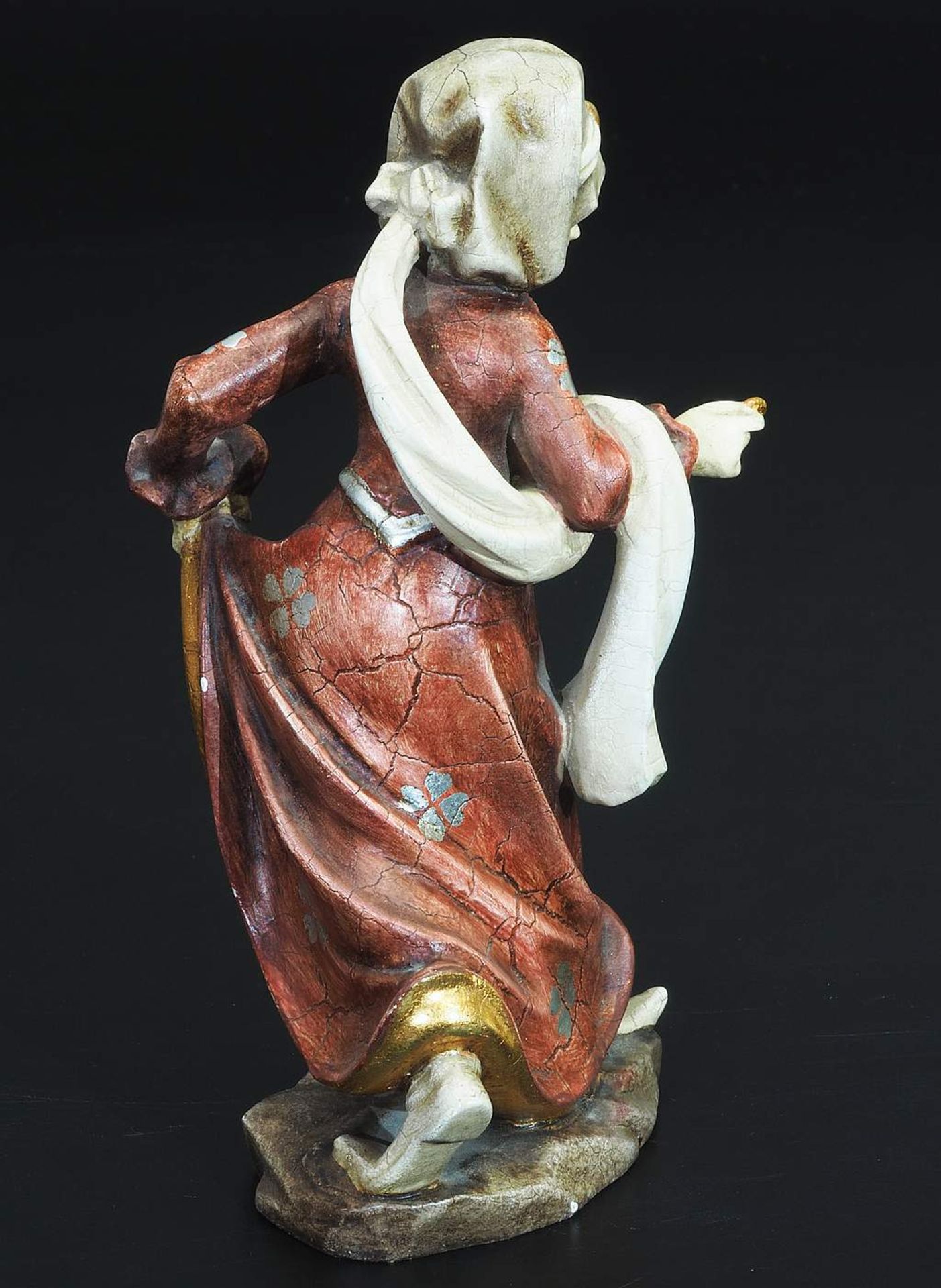 Tanzjungfer, eine der zehn Moriskentänzer, 2. Hälfte 20. Jahrhundert. Tanzende Dame im langen Gew - Image 4 of 5
