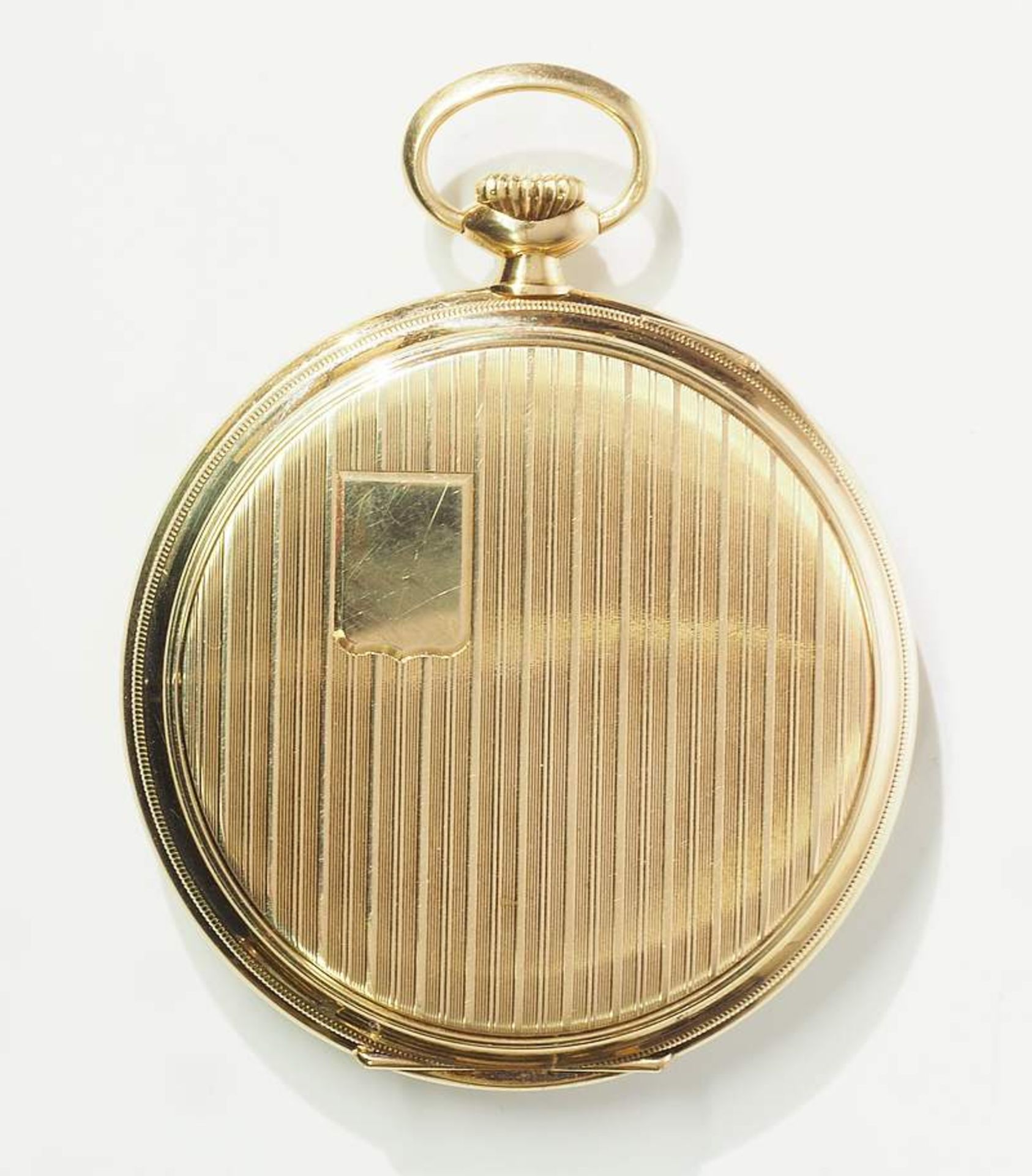 Offene Taschenuhr "IWC" International Watch Schaffhausen, 585er Gelbgold. Staubdeckel unedel. Goldf - Image 4 of 9