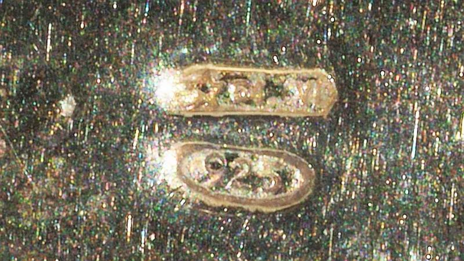 Collier mit kleinen Perlen und Lapis Lazuli Besatz. 925er Silber vergoldet. Länge ca. 45,5 cm. - Image 7 of 7