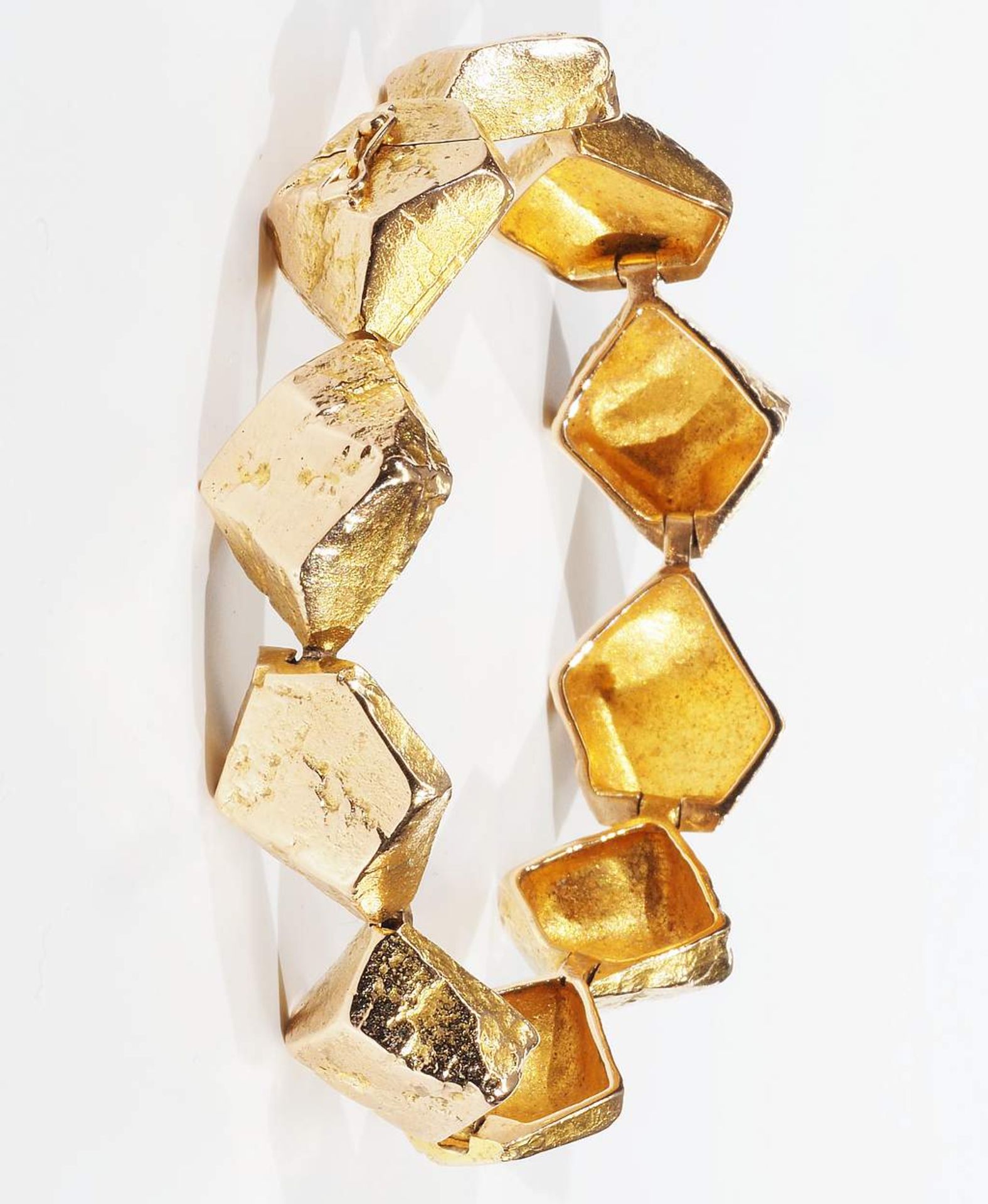 Armband. LAPONIA, Finland, 585er Gelbgold. Typisches Laponia Design im Stil der Gold-Nuggets, pu - Image 3 of 10